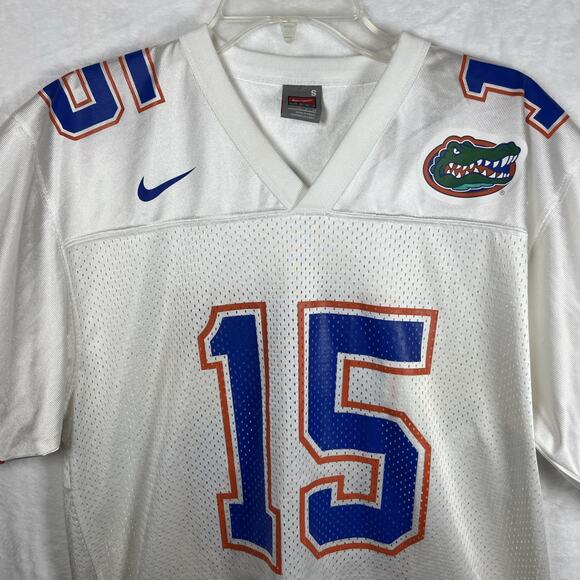 Vintage NIKE University of Florida GATORS #15 TIM TEBOW Jersey NCAA Small White - Picture 1 of 11